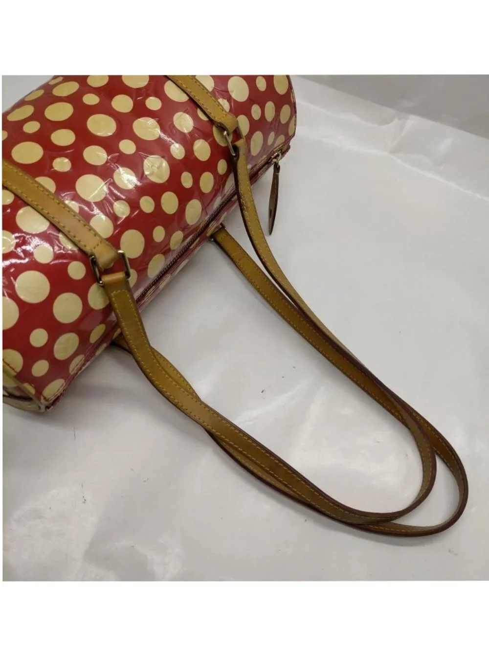 Authentic Louis Vuitton x Yayoi Kusama Papillon Monogram Dots Red Shoulder Bag